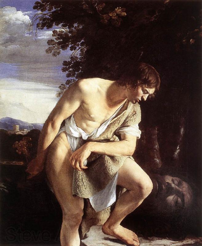 GENTILESCHI, Orazio David Contemplating the Head of Goliath fh Germany oil painting art